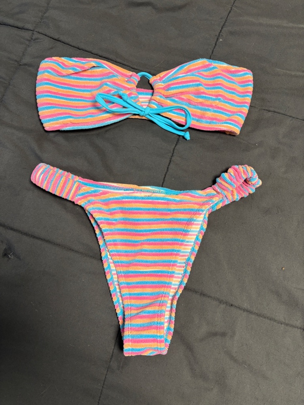 Colorful Strapless Bikini Set